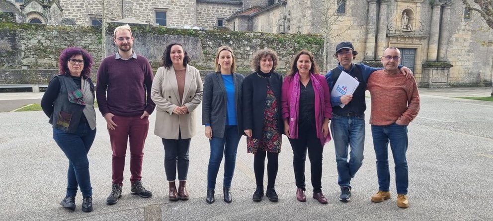 A candidatura do BNG e a eurodeputada Ana Miranda visitan Conxo