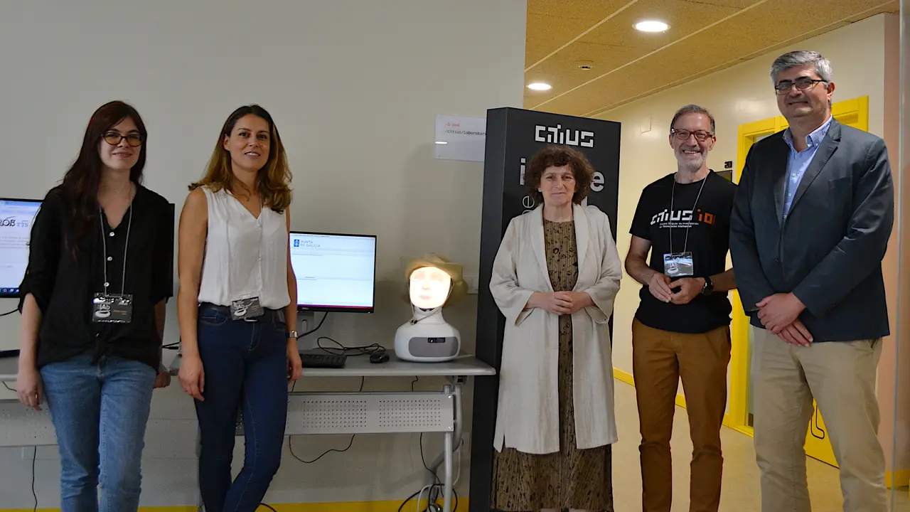 Visita ao CITIUS, co persoal investigador do proxecto N&oacute;s para a aplicaci&oacute;n da IA en lingua galega