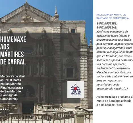 HOMENAXE AOS M&Aacute;RTIRES DE CARRAL