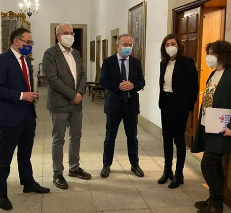 Portavoces municipais ao inicio do Debate do Estado do Concello