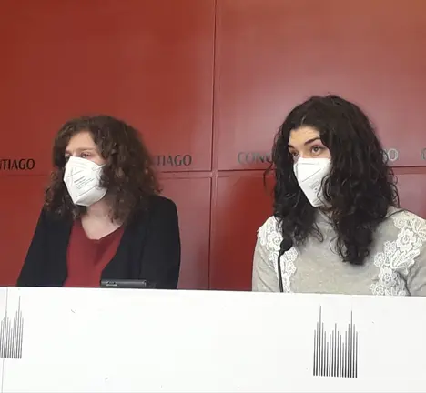 Goretti Sanmart&iacute;n e Navia Rivas, en rolda de prensa