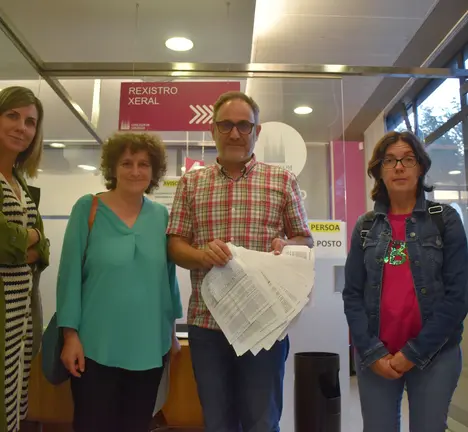 Rexistro de sinaturas para reclamar autob&uacute;s e accesibilidade na Alm&aacute;ciga