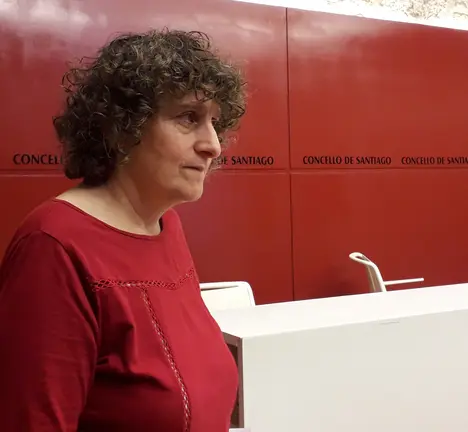 Goretti Sanmart&iacute;n na sala de prensa