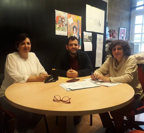 Reuni&oacute;n coa directiva da Asociaci&oacute;n de Persoas Xordas de Santiago de Compostela