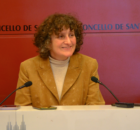 Goretti Sanmart&iacute;n na sala de prensa