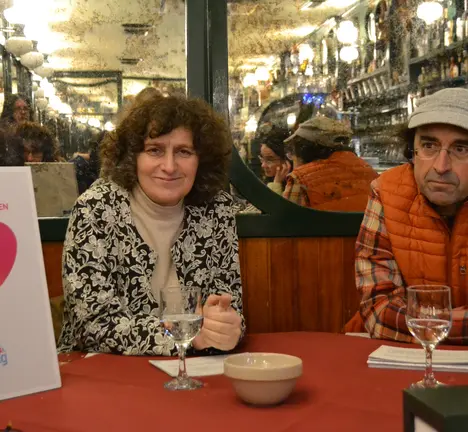 Goretti Sanmart&iacute;n e Xes&uacute;s Dom&iacute;nguez, no almorzo informativo do BNG