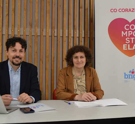 Xavier Castro e Goretti Sanmart&iacute;n, na rolda de prensa