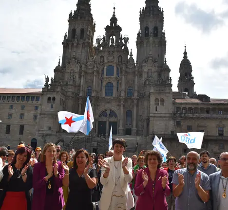 Celebraci&oacute;n na praza do Obradoiro